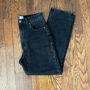 Abercrombie & Fitch Black Ankle Straight Ultra High Rise Jeans